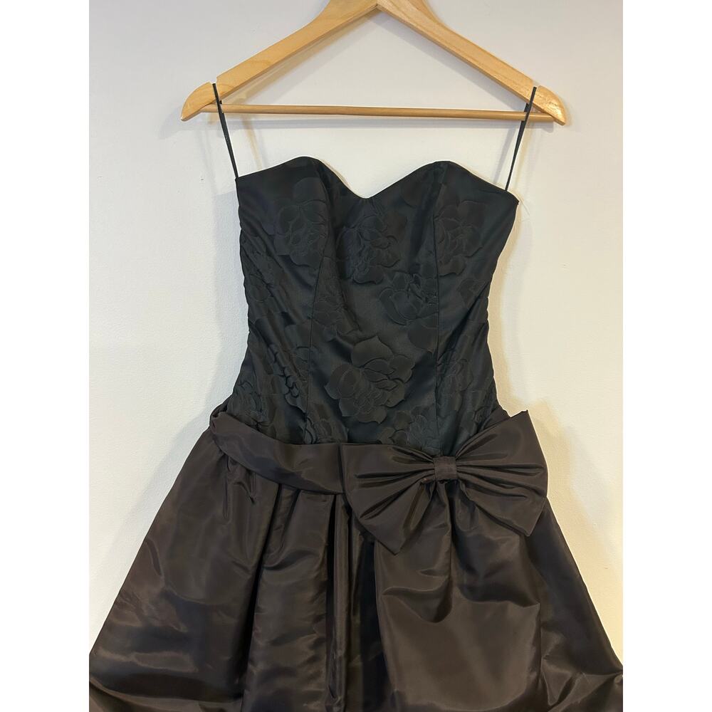 Vintage J REYNOLDS DESIGNS ATLANTA Sz 6 Y2K Satin Velvet Burnout Fitted Bodice